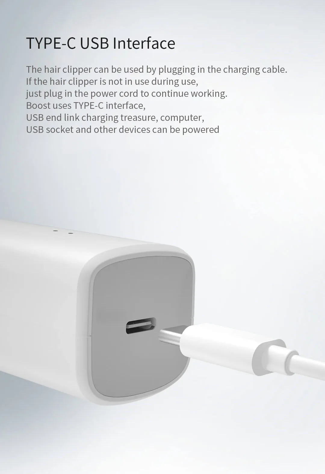 Xiaomi Mi Enchen Boost USB электрическая машинка для стрижки волос две скорости Керамический Резак Быстрая зарядка триммер для волос для детей и взрослых
