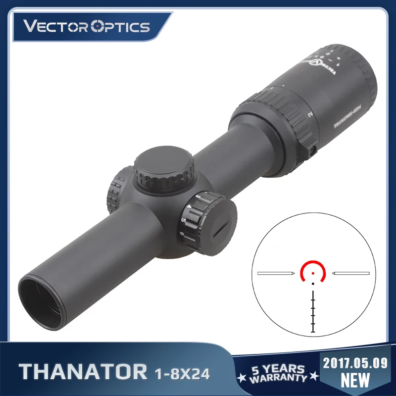 Вектор Оптика Thanator 1 8x24 CQB компактный прицел длинный глаз рельеф 1/10 MIL Регулировка