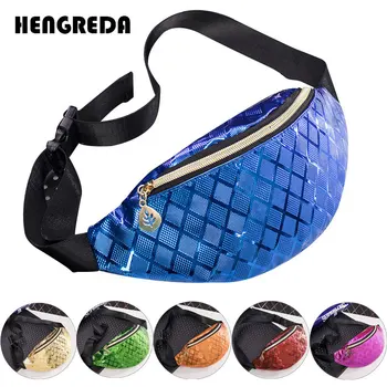 

Hologram Waist Bag Shiny Fanny Pack Bling Women`s Belt Bag Laser Chest Bum Pocket Travel Beach Fanny Pack for Women Girls Men