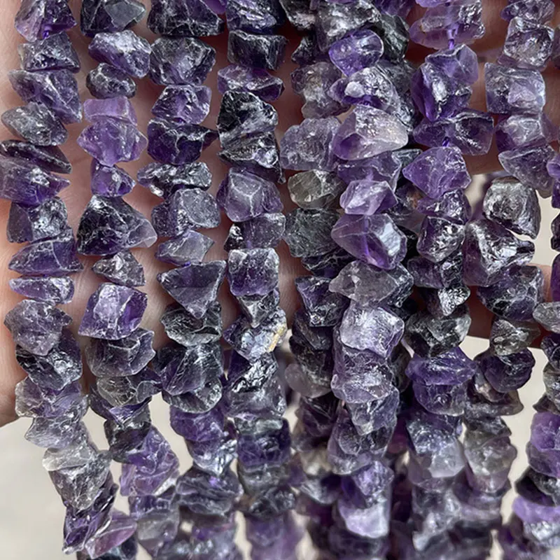 Natural Freeform Crude Raw Quartzs Spacer Beads For Jewelry Making DIY Accessorries Bead For Bracelet Rose Quartzs Amethysts
