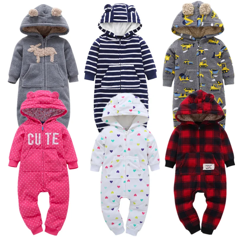 Big Sale Girls Rompers Jumpsuits Costume Overall-Clothing Fleece Baby New-Born Winter Autumn Warm p3K5JAkXy