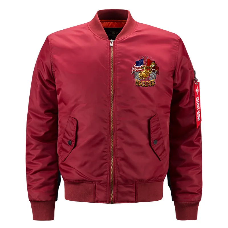 

7XL 8XL Bomber Jacket Men Flight Army Pilot Letter Printed Winter Autumn Male Coat Air Force One Military Jacket Men