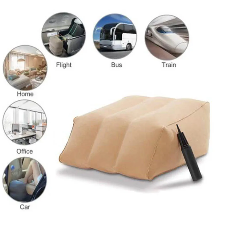 

Inflatable Leg Support Pillow Soft Relieves Pain Cushion Leg Relaxation Pillow Travel Office Foot Rest Cushion Drop Shipping
