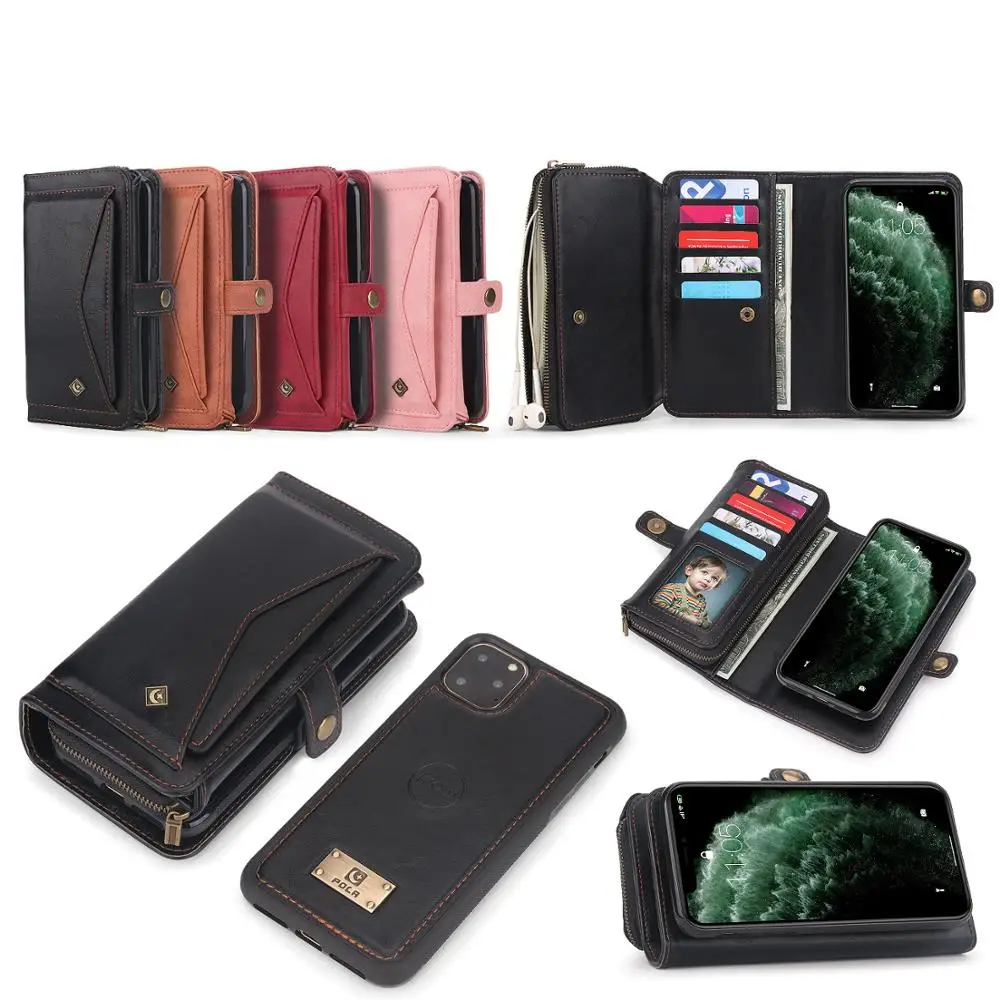 Luxury Multifunctional Fashion Tri Fold Wallet FHX-18K Phone Case for iPhone 6 6S 7 8 Plus X XR XS MAX 11 11Pro MAX Phone Bag