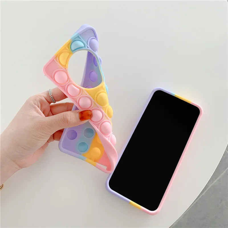 Relive Stress Case For Huawei P30 P40 Mate 30 40 Pro Nova 5T Pop Toys Push Bubble Cover For Honor 8X 9X 20 Pro 10 Lite 10i Case