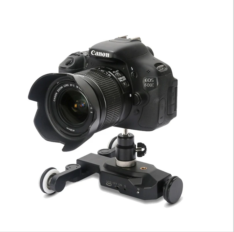 Portable Wireless Motorized Camera Video Dolly Camera Slider Car Mini Slider with Remote Control Phone Holder Ball Head