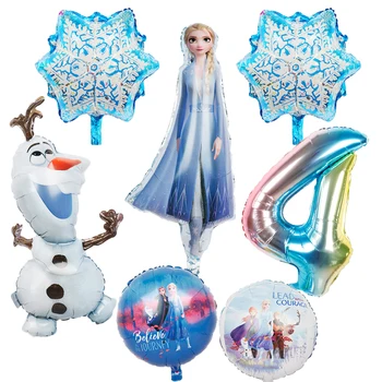 Globos de aluminio de elsa, olaf, Disney, Frozen, Baby shower, niña, muñeco de nieve, decoraciones para fiesta de cumpleaños, juguetes para niños, globos de aire, 1 ud.