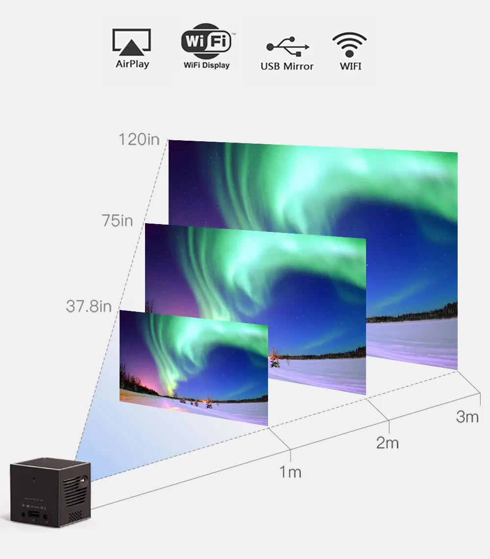 Alston c80 mini dlp android projetor wifi bluetooth 4.0 portátil led projetor de vídeo cinema em casa apoio miracast airplay-2