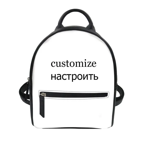 Готический Черный кот PU рюкзак для женщин Femme винтажные маленькие сумки на плечо для девочек Студенческая Школьная Сумка Популярный рюкзак Прямая поставка - Цвет: Customize Z4
