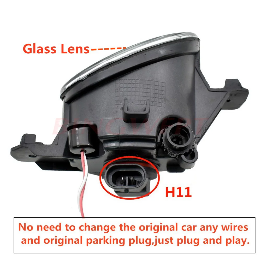 2PCS (right+left) Oval Car H11 LED Fog Light with Angel Eye For Renault Clio 2 BB0/1/2_ CB0/1/2 Hatchback 1998-2004