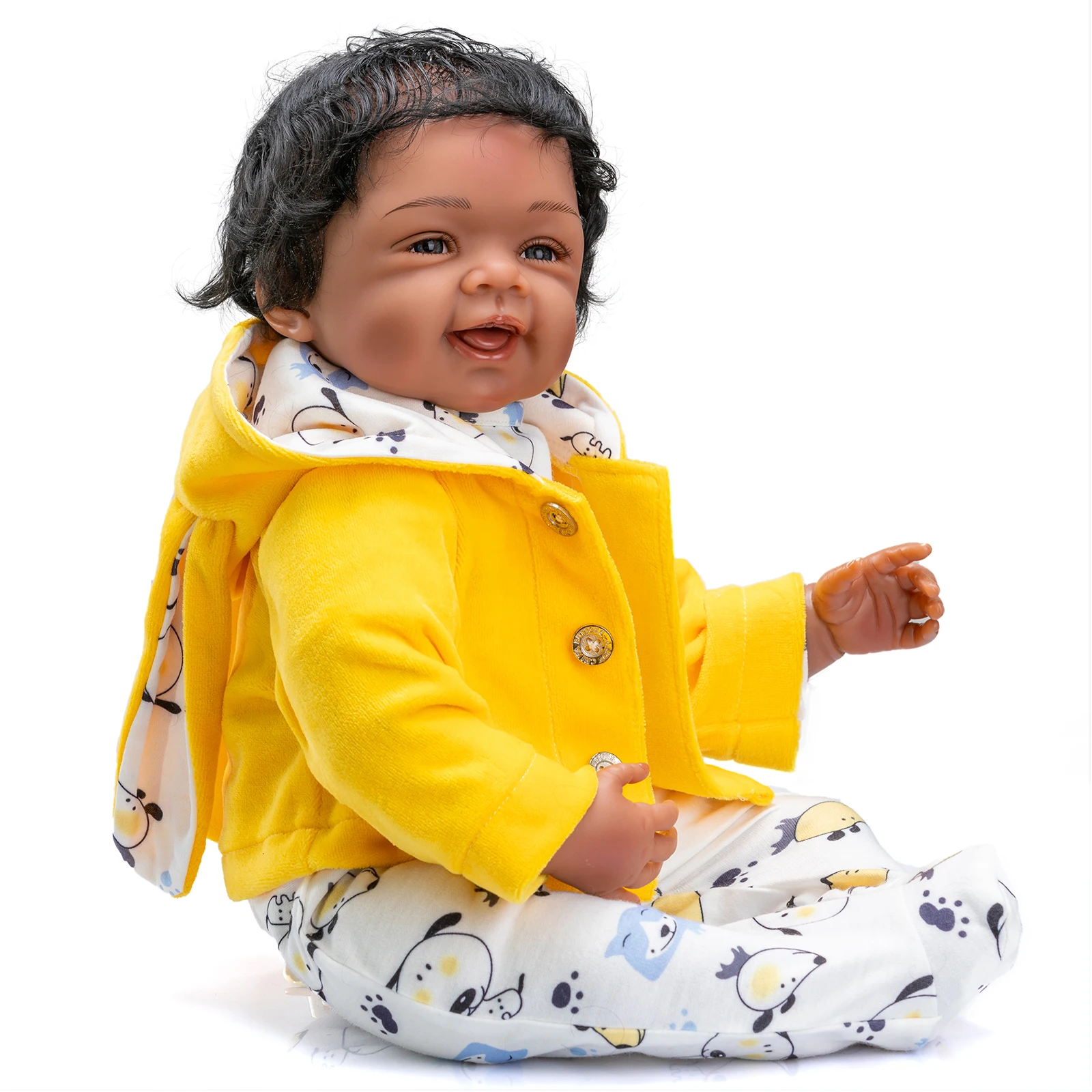 Poup?�es bebe Reborn, Poup?�e avec Peau Noire, Corps Doux, Reborn, Peinture D?�taill?�e ?� la Main 