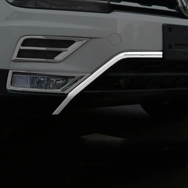 Для VW Tiguan- ABS хромированный передний бампер Нижняя крышка Накладка автомобиля модификация автомобильные аксессуары