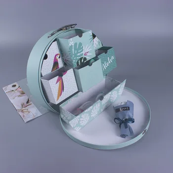 

Creative Portable Storage Box Jewelry Storage Box Cosmetics Jewelry Storage Box Toy Collection Box Green Multi Drawer Portable