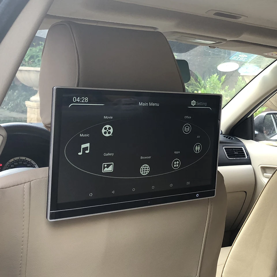 US $433.78 125 Inch Car Screen Android 90 Headrest With Monitor For Audi A1 A3 A4 A5 A6 A7 A8 Q2 Q3 Q5 Q7 Rear Seat Entertainment System