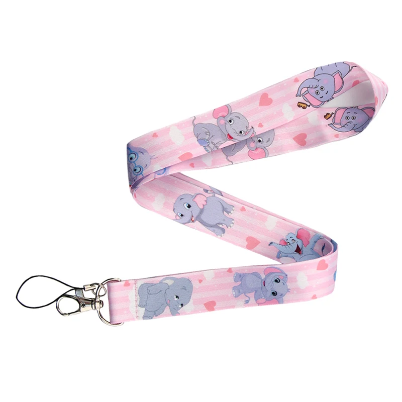 

CA237 Cut Elephant Lanyards Cool Neck Strap Mobile Phone Keys ID Card Holder Lanyard For Keys DIY Hanging Rope Lanyards 1pcs
