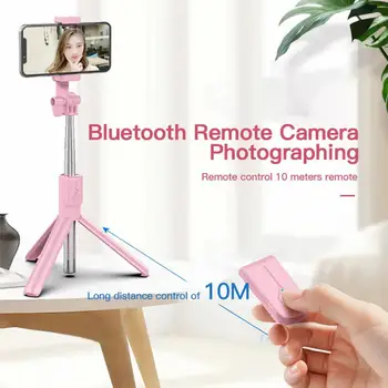 

Wireless Bluetooth Selfie Stick Led Ring Light Expandable Handheld Monopod Live Tripod For Android Smartphone 4 In 1