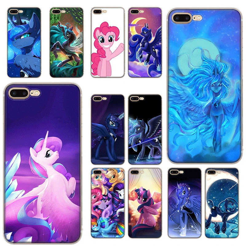 Чехол для мобильного телефона iPhone 11 Pro XR X XS Max 6 6S 7 8 Plus чехол 5 5S SE My Little Pony Luna Shell |