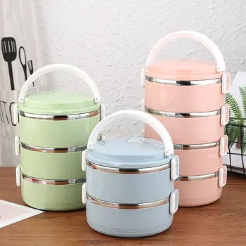 

Stainless Steel Lunch Box Multilayer Lunch Box Lunch Box Insulation Division Adult Lunch Box Student with Lid Lunch Box Lunch