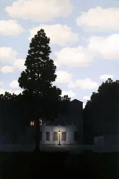 

Rene Magritte Empire of light giclee silk Poster HD Picture Home Decor 12x18 24x36 inch