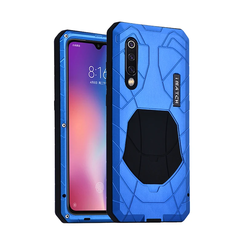 Повседневный водонепроницаемый чехол для Xiaomi mi 9 mi 9 ударопрочный сверхмощный резервуар силиконовый и Алюминиевый металлический чехол Чехол для Xiaomi mi 9 чехлов