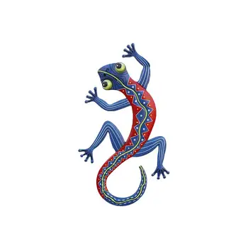 

1PC Iron Art Wall Hanging Village Style Retro Gecko Shaped Pendant Wall Decoration