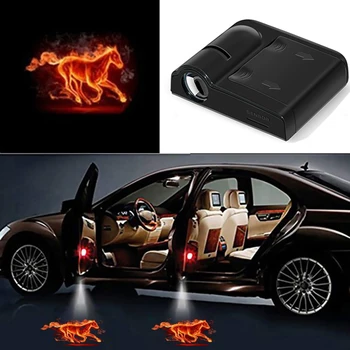 

1pcs Universal Car Door LED Shadow Projector Courtesy Step Lights Welcome Lights Cars Door Shadow Light Laser Emblem Lamps Kit