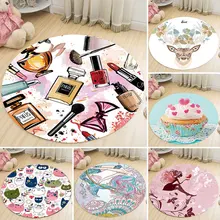 Современный круглый ковер для гостинной комнаты небольшой свежий Печатный коврик для кухни, ванной коврик журнальный столик украшения коврик для дома