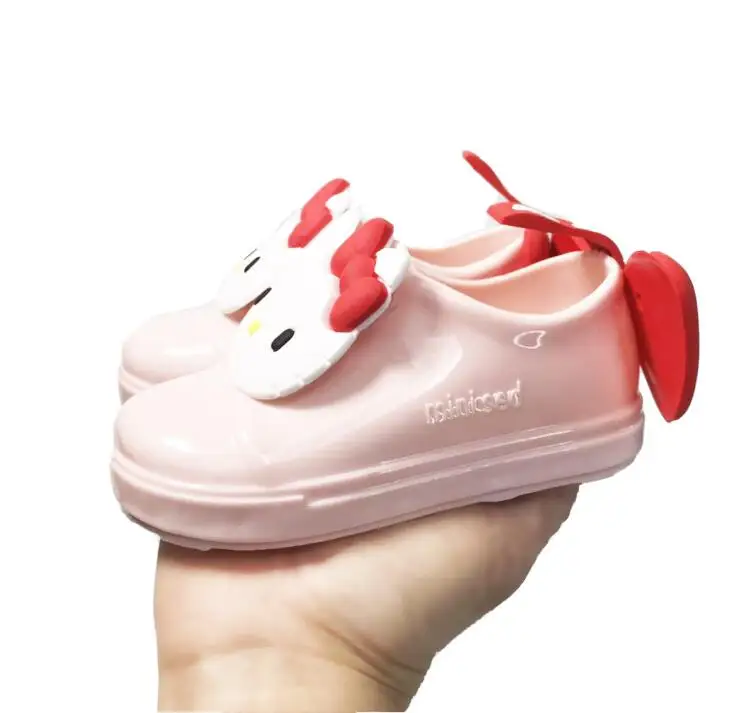 Стиль hello kitty пластиковые сандалии для девочек дышащая детская обувь детские сандалии