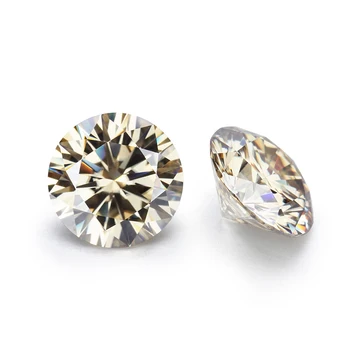 

Starsgem Pretty 6.5mm Light Champagne 1ct Round Brilliant Cut High Quality Moissanite Bead for ring setting