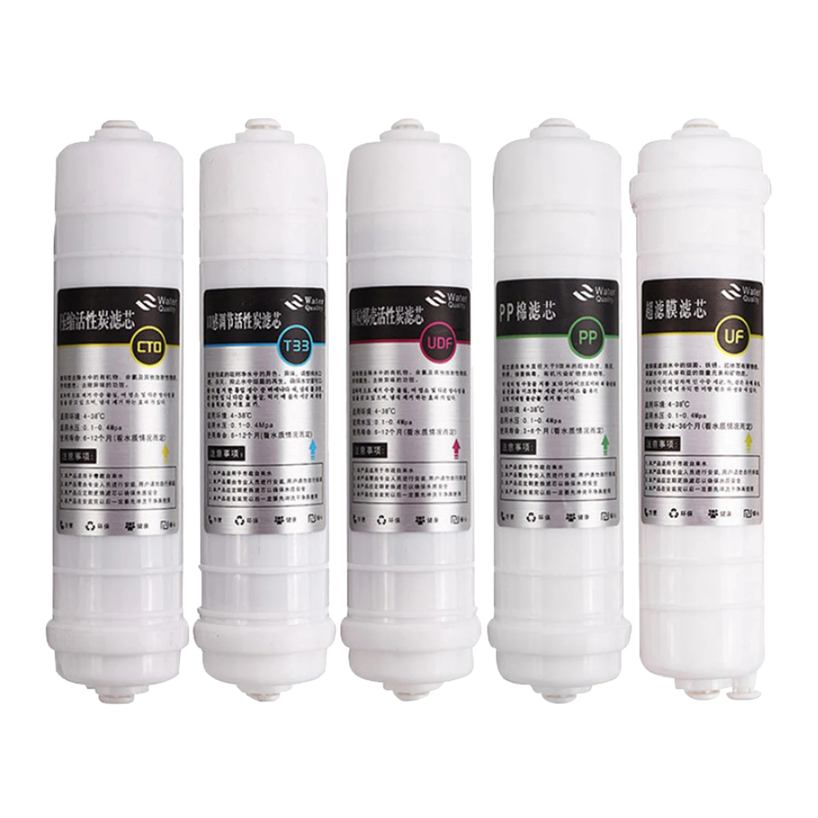 3/5pcs Reverse Osmosis RO Water Filters Replacement Set 10 inch Water Filter Cartridge for DIY Water Purifier