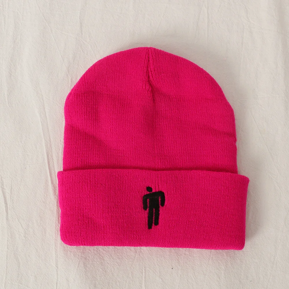 Billie Eilish же абзац вышивка Skullies Beanies для женщин и мужчин осень зима теплая вязаная шапка уличная мода хип-хоп кепка Z208