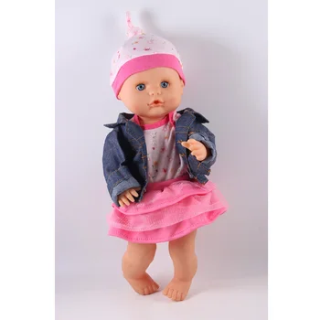 

Doll Clothes Fit 35cm Nenuco Doll Nenuco Ropa Baby Realistic Reborn Doll Accessories Outfits Denim Coat T-shirt Skirts With Hat