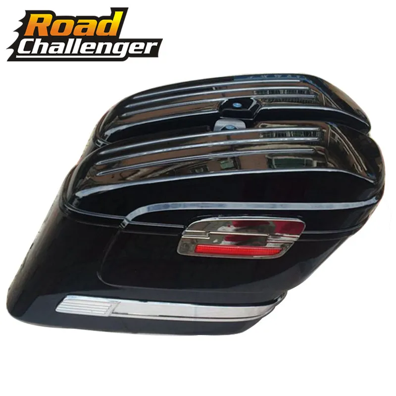 Мотоциклетная коробка для багажа чехол 1 пара ABS черный Жесткий сумки для Harley Touring модифицированный