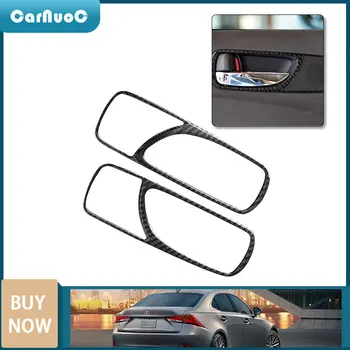 

DIY Car Rear Door Handle Panel Trim Cover Carbon Fiber Stickers Interior Accessories For LEXUS IS250 300 350 2006-2012