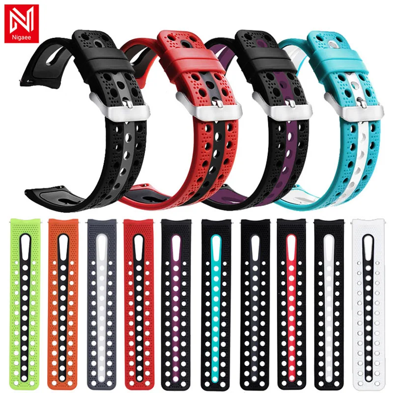 22mm Silicone Watch Band for Samsung Galaxy gear S3 Frontier 46mm Watch