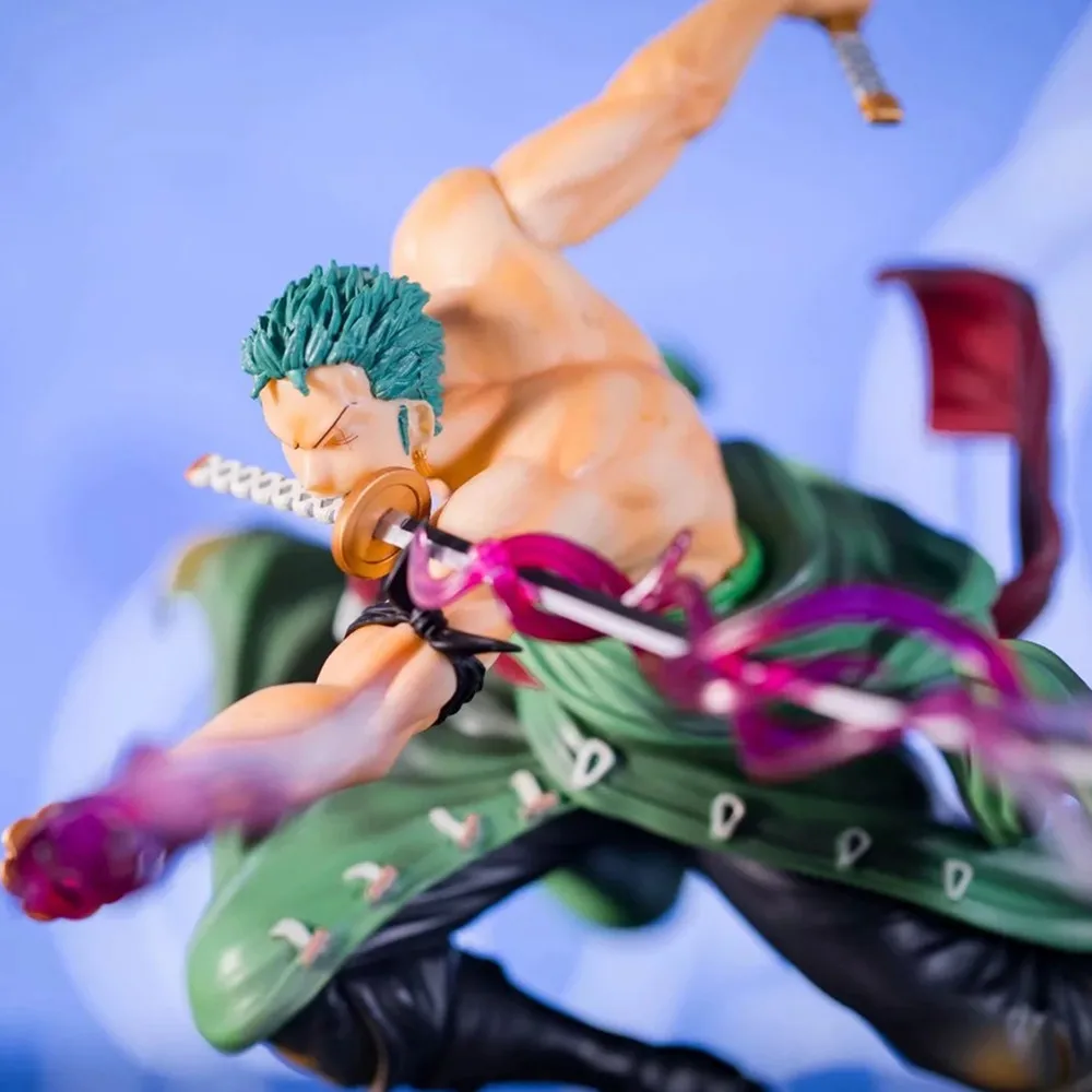 Одна деталь Зоро три тысячи мировой эффект ПВХ фигурки one piece Аниме Roronoa Зоро Коллекция Модель игрушки Diorama