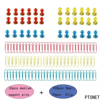 

Push Pins Magnet Medium, + 28mm Paper Clips,Map/Calendar/Office/School Magnet Colors Office Clips for School Personal Document