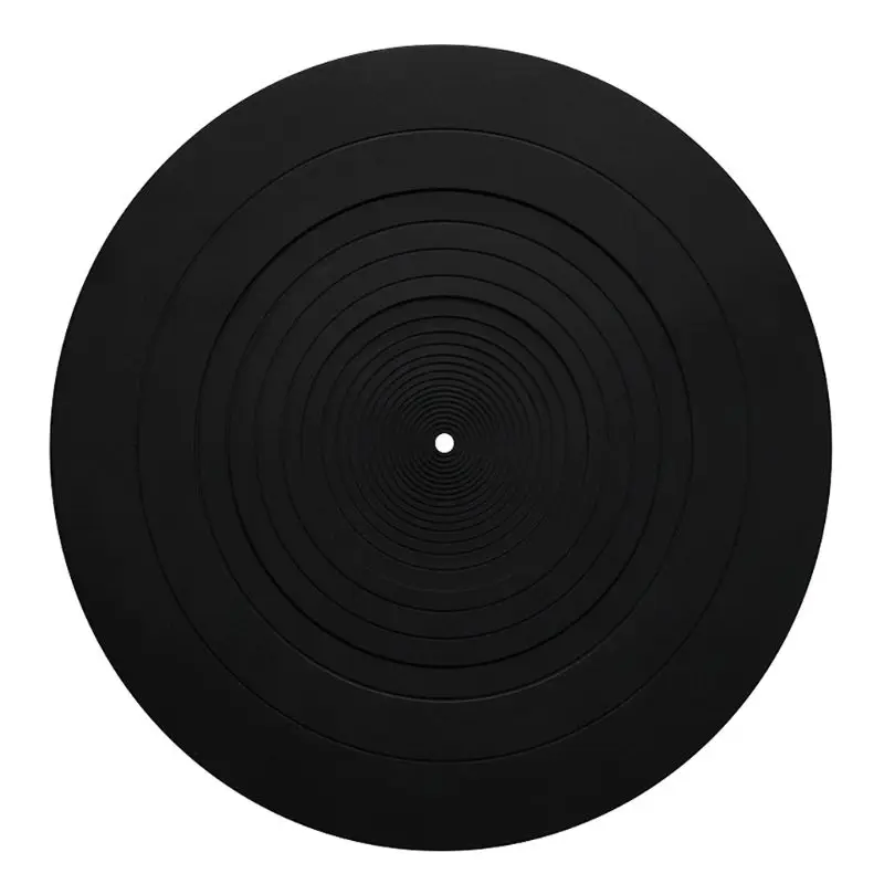 Антивибрационная силиконовая прокладка резиновая LP нескользящий коврик для проигрыватель пластинок Виниловые проигрыватели Аксессуары#917 - Цвет: Черный