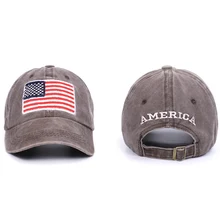 New Unisex Vintage Washed Baseball Cap Adjustable Denim Letter Snapback Hat Bone Embroidery Hip Hop Trucker Cap