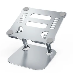 Sleek Aluminium Adjustable Foldable Laptop Stand with Heat Dissipation (Silver)
