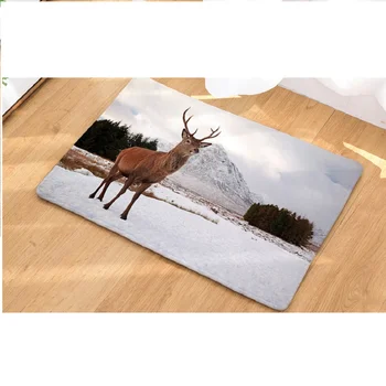 

CAMMITEVER Animals Winter Snow Wild Deer Rugs Carpet Doormat 15 Patterns Non-Slip Runner Rug Drop Shipping