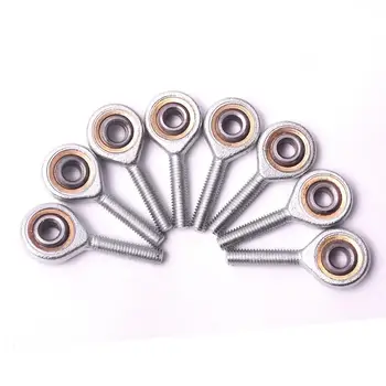 

10PCS M6 Bearing Steel Ball Bearing Fish-eye design end rod Ball Joint Bearing for hydraulic cylinder auto damper Bearings