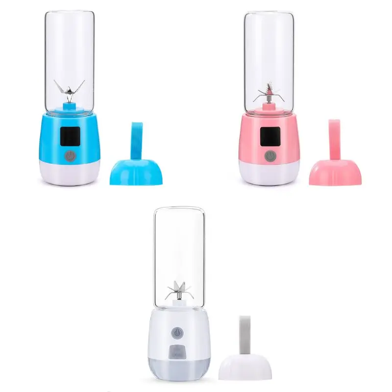 

Mini Blender Portable Juicer Mixer with 6 Blades Personal Rechargeable Smoothie Milkshake Maker for Home Office Travel
