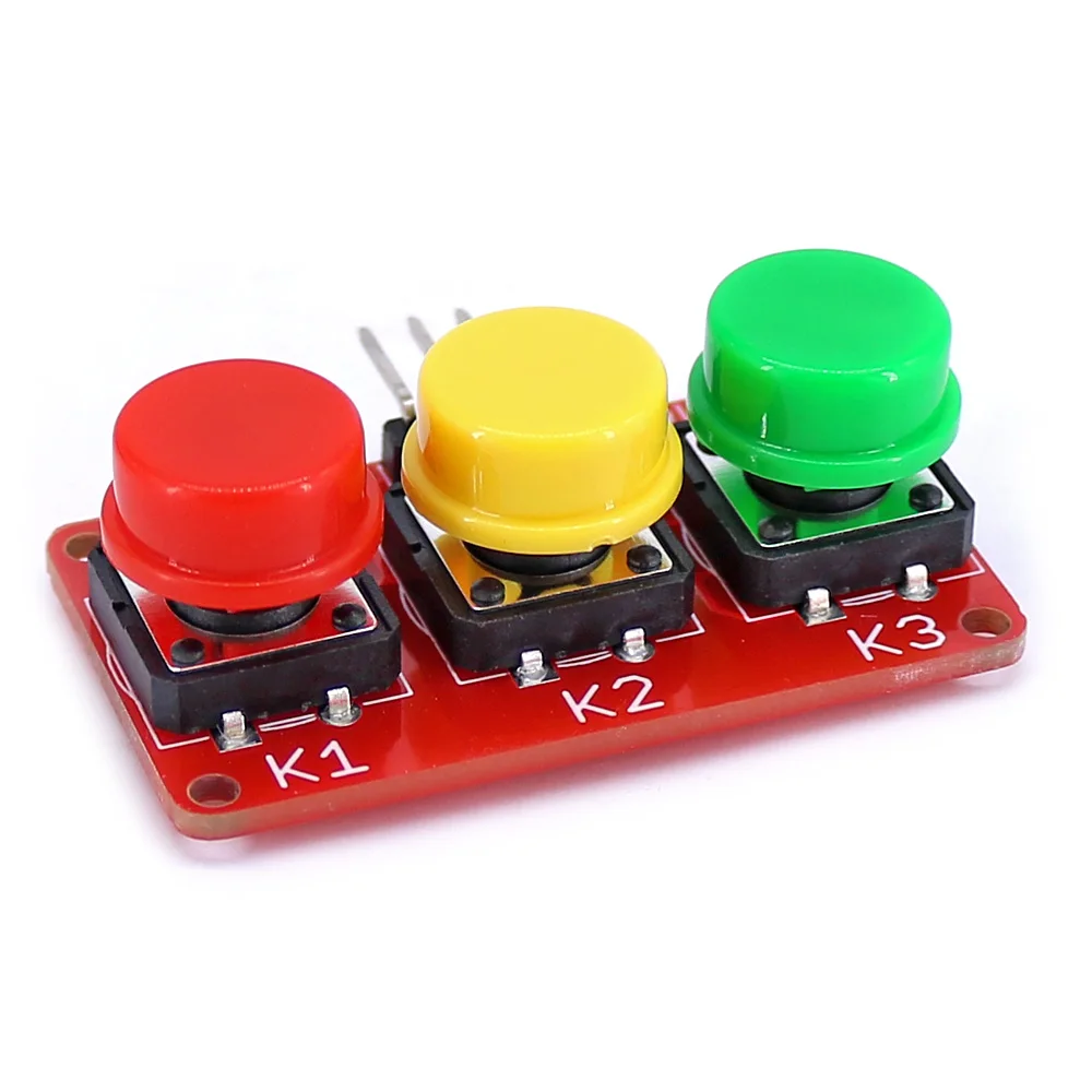 OPEN-SMART 3 Channel Colorful Big Key Analog Button Sensor Module 3-CH ...