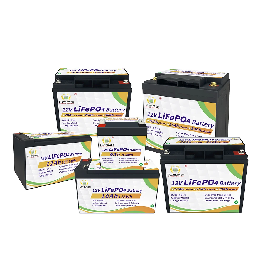 Bateria Recarregável do Fosfato do Ferro do Lítio para Trotinetes Solares do Vento Ciclo Profundo Lifepo4 12.8v 6ah 10ah 12ah 20ah Estoque dos Eua - Image 4