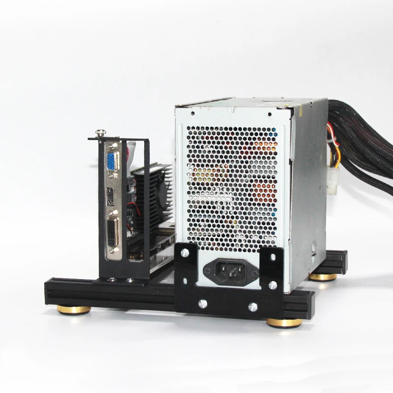 Atualização Gpu Mais Psu Titular Faça Você Mesmo Placa Gráfica Externa Rack com Base de Alimentação para Atx Psu Suporte de Alumínio Exp Gdc Doca - Imagem 5