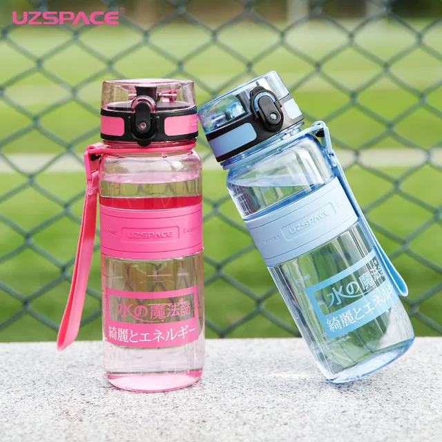 

Uzspace UZSPACE 650ml Space Glass Students Fitness Plastic Water Bottle Outdoor Sports Car Mounted Portable Bottle