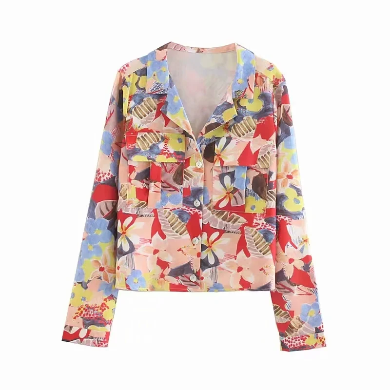 Увядшие высокие уличные нарисованные Карманы Свободные blusas mujer de moda кимоно рубашка блузка женские топы и блузки