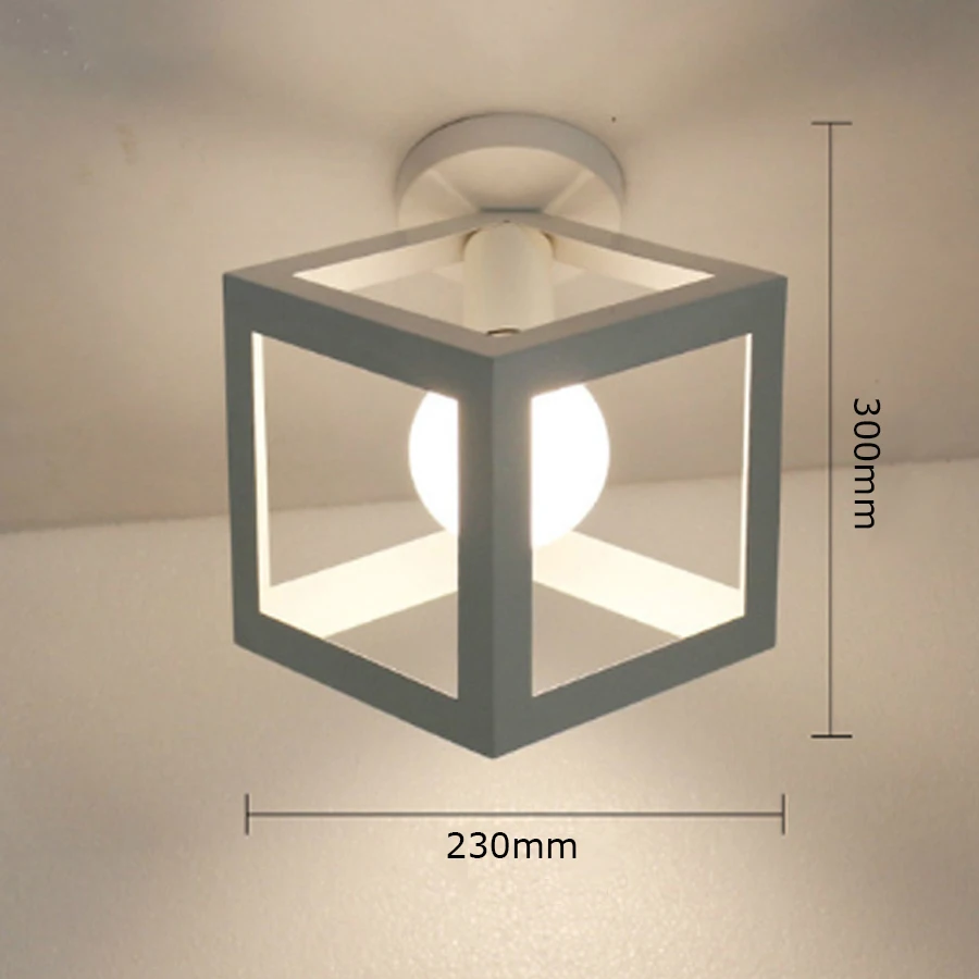d lampshade Современные скандинавские черные кованые E27 светодиодные потолочные лампы для кухни, гостиной, спальни, кабинета, балкона, крыльца, ресторана, кафе-отеля - Цвет корпуса: d lampshade