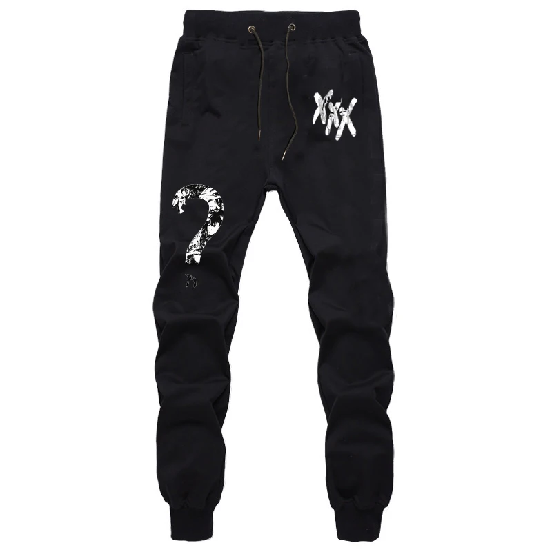 Harajuku/осенние спортивные штаны для мужчин; XXXtentacion; штаны с принтом для мальчиков-подростков; модные спортивные брюки для бега; хлопковые длинные штаны